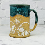 Green with Skulls Tall Mug 1