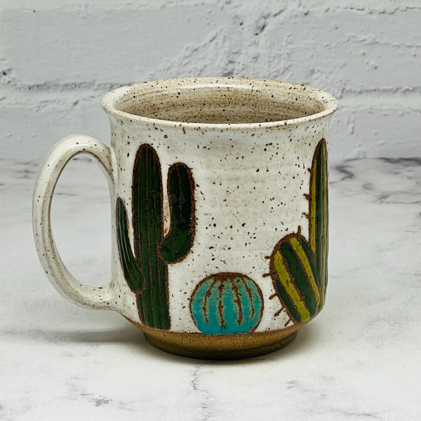 Speckled White Cactus Mug 2