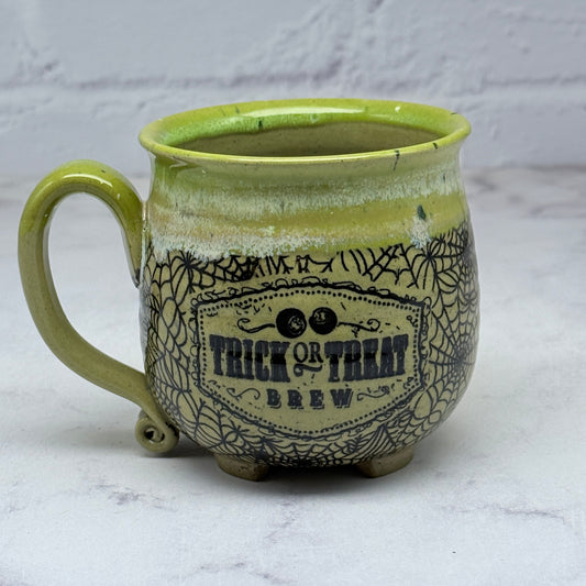 Green Halloween Cauldron Teacup 2