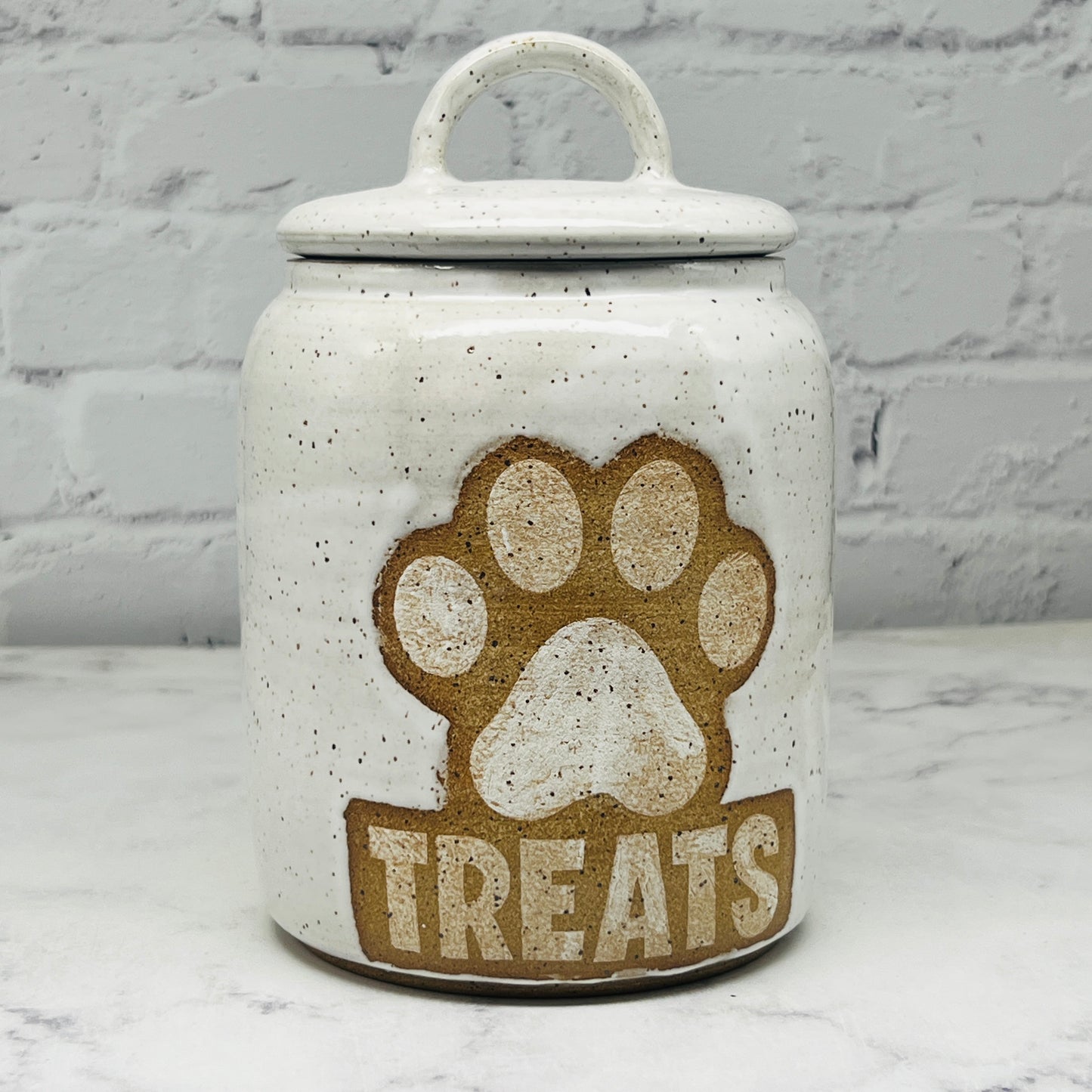 Speckled White Treats Container 2