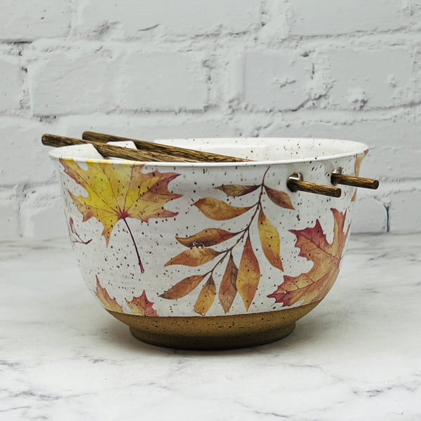 Fall Leaves Chopstick Bowl