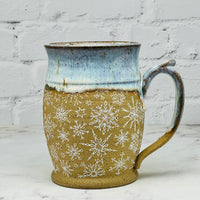 Light Blue with White Snowflakes Tall Mug 3