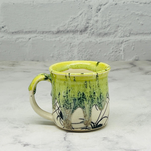 Green with Spiderwebs Espresso Mug 2