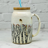 Cream with Birch Straw Mug