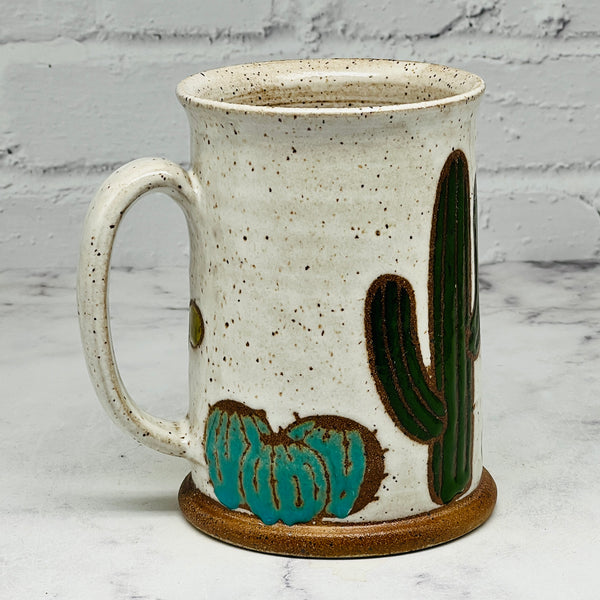 Speckled White Cactus Tall Mug 2