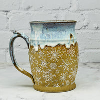 Light Blue with White Snowflakes Tall Mug 3