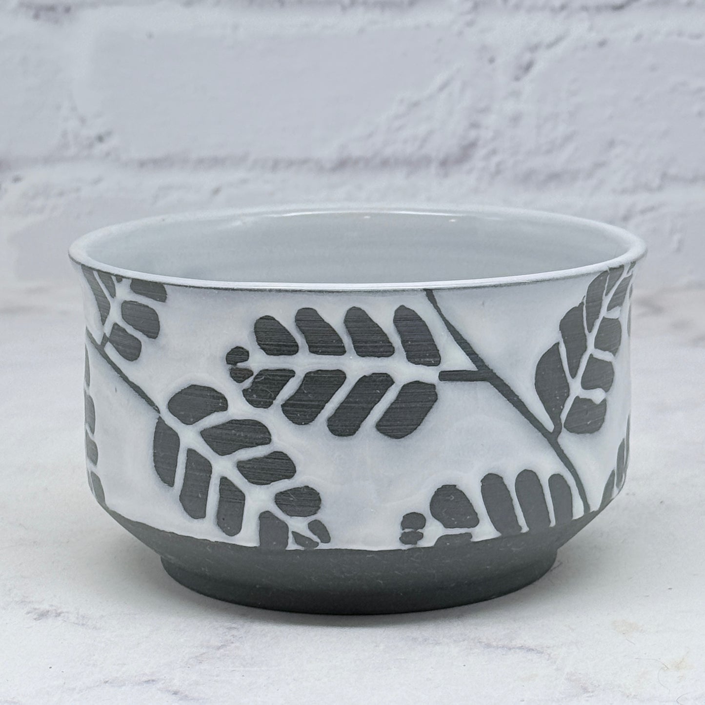 Leaves B&W Small Bowl
