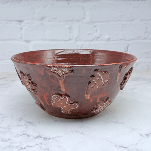 3-D Gingerbread Large Bowl