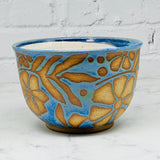 Blue with Flower Medium Bowl