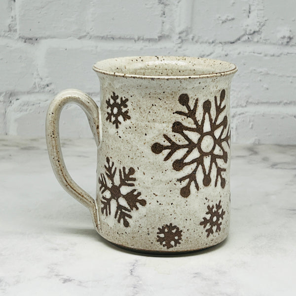 November Preorder Speckled White Snowflake Mug