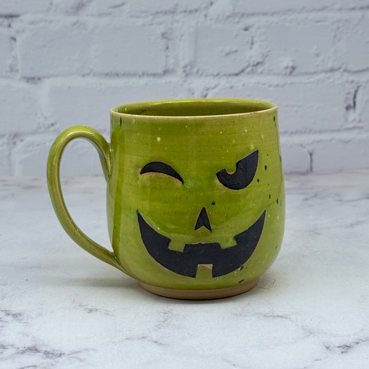 Green Jack-o-Lantern Mug 2
