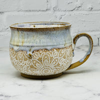 Lavender with Lace Cafe Mug 1