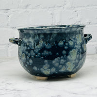 Speckled Black Large Cauldron Bowl 2