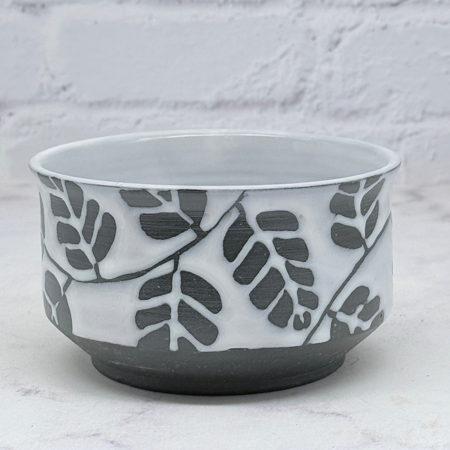 Leaves B&W Small Bowl