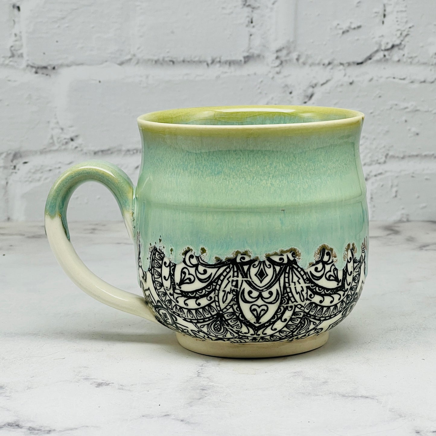 Green with Mandalas Mug 1