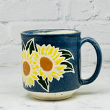 Blue with Sunflowers Mug 1