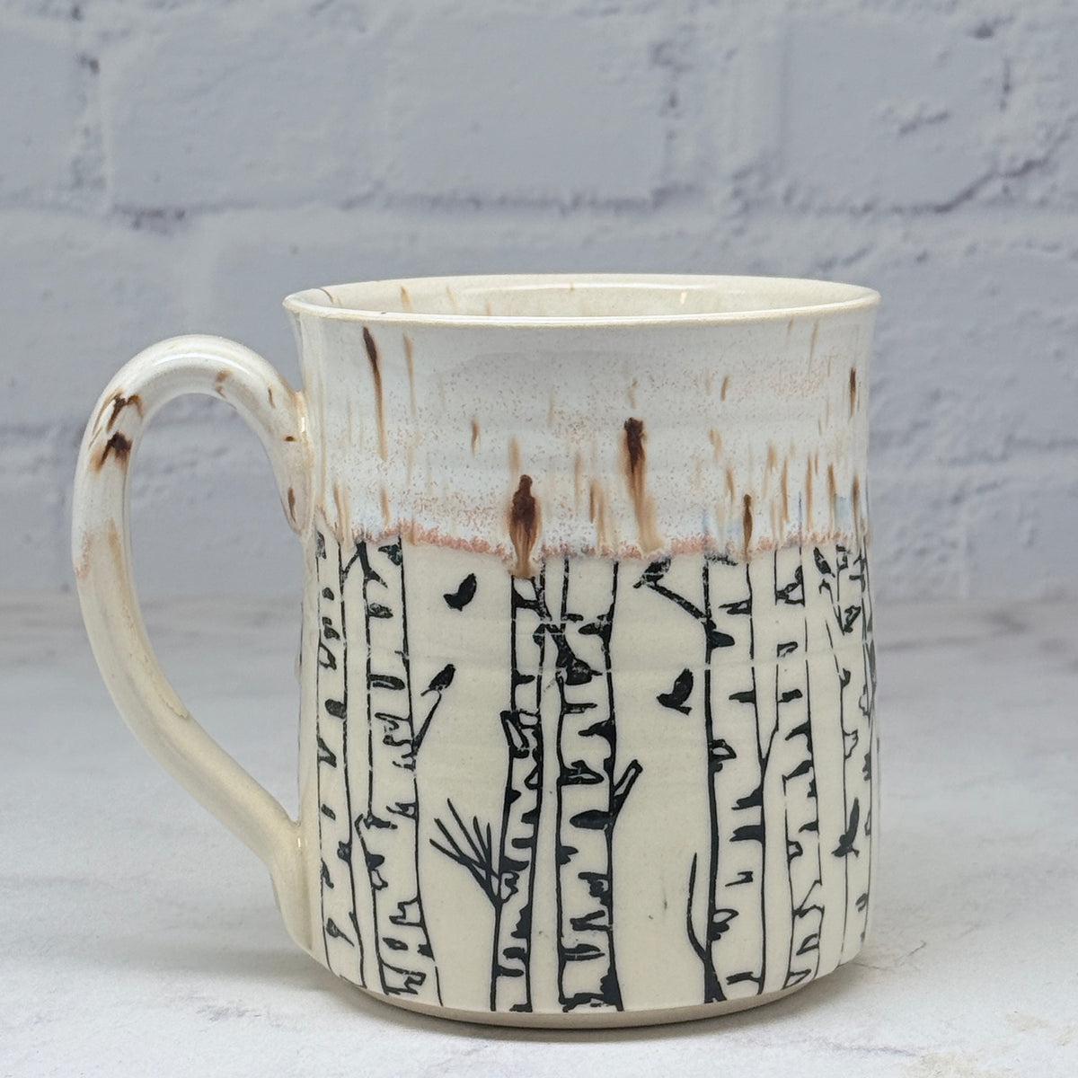 Cream with Birch Mug