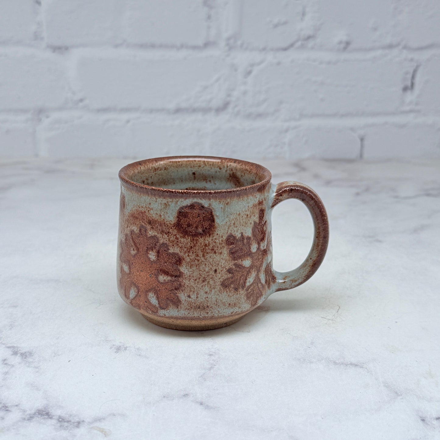 Light Blue with Snowflakes Espresso Mug 2