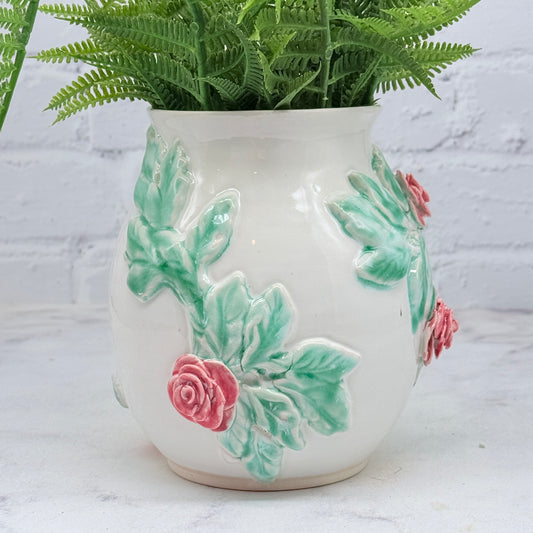 3-D Pink Roses Cylinder