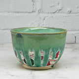 Green with Watermelons Marbled Small Bowl 3