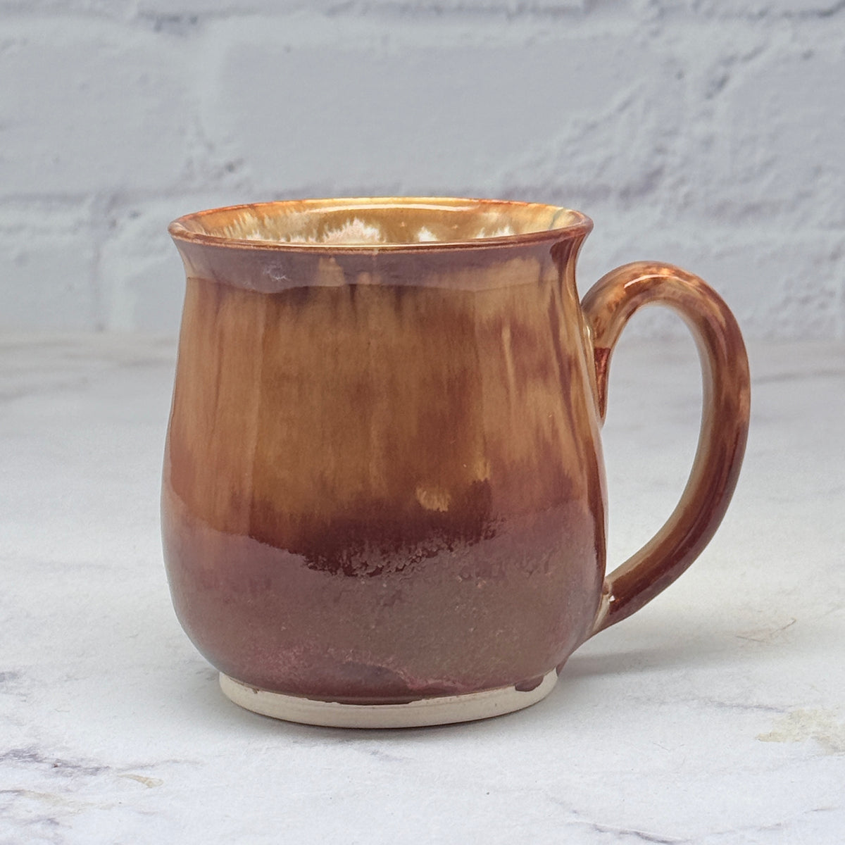 Sgraffito Fall Leaves Teacup 2