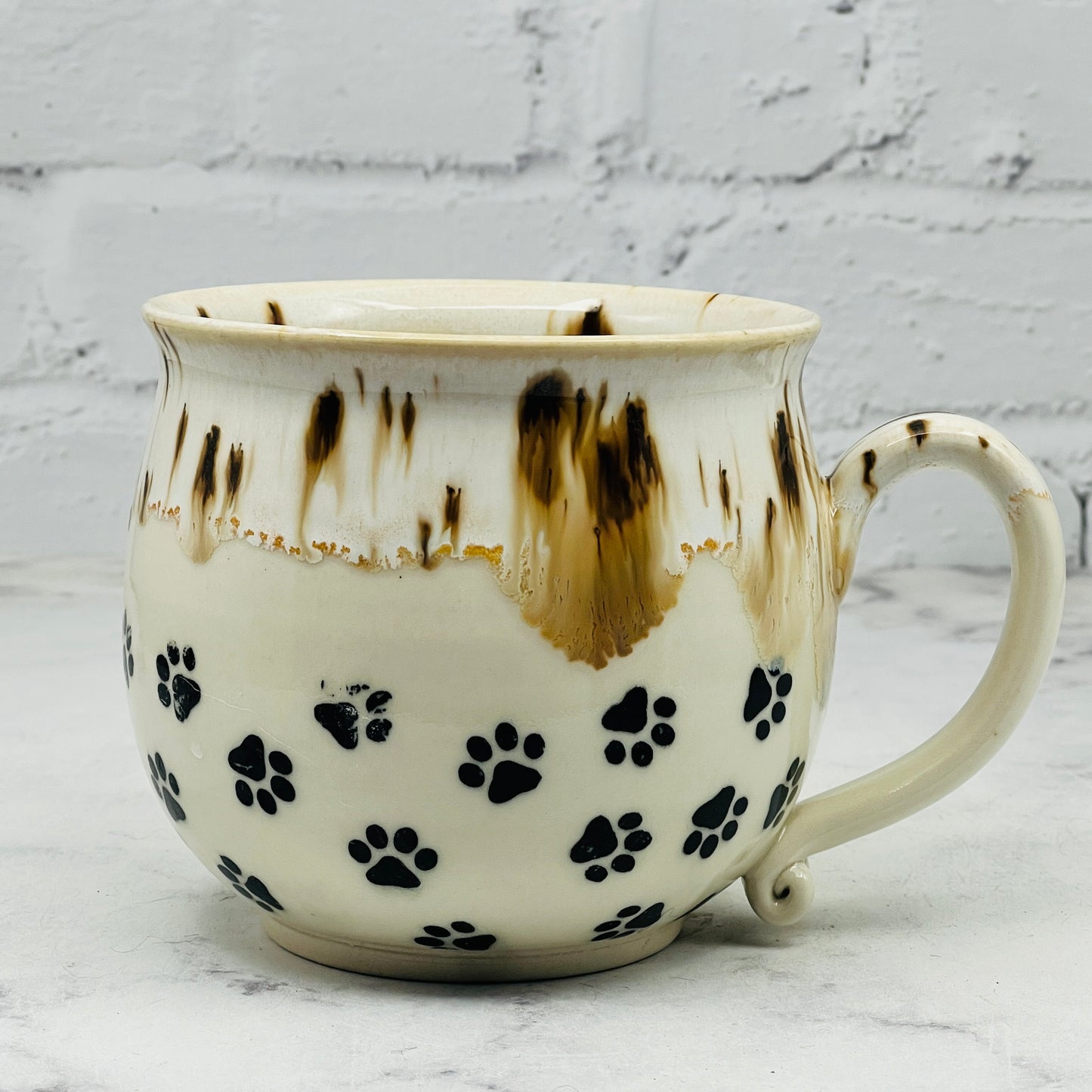 Speckled Cream Black Pet Print Mug 2