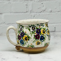 February Preorder Pansies Cafe Mug