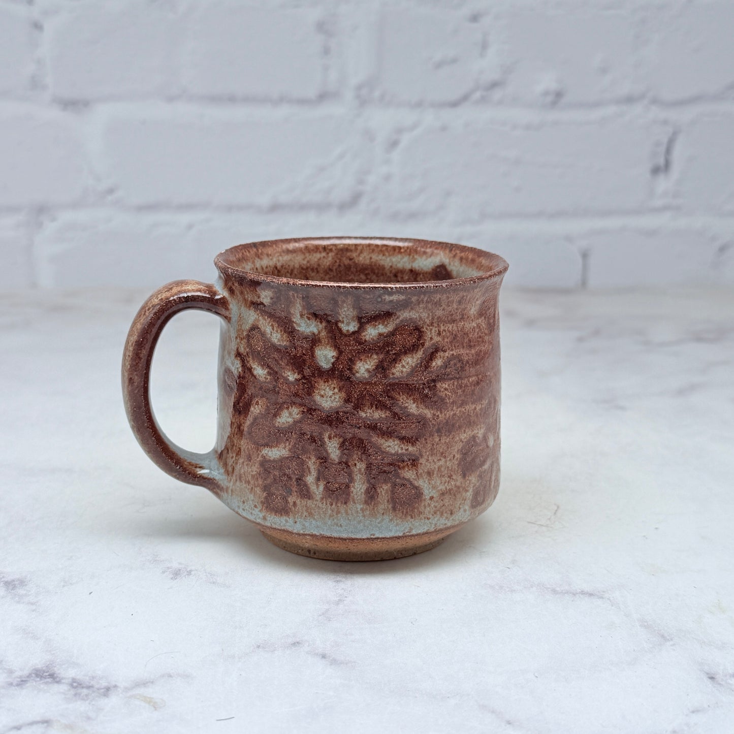 Light Blue with Snowflakes Espresso Mug 1
