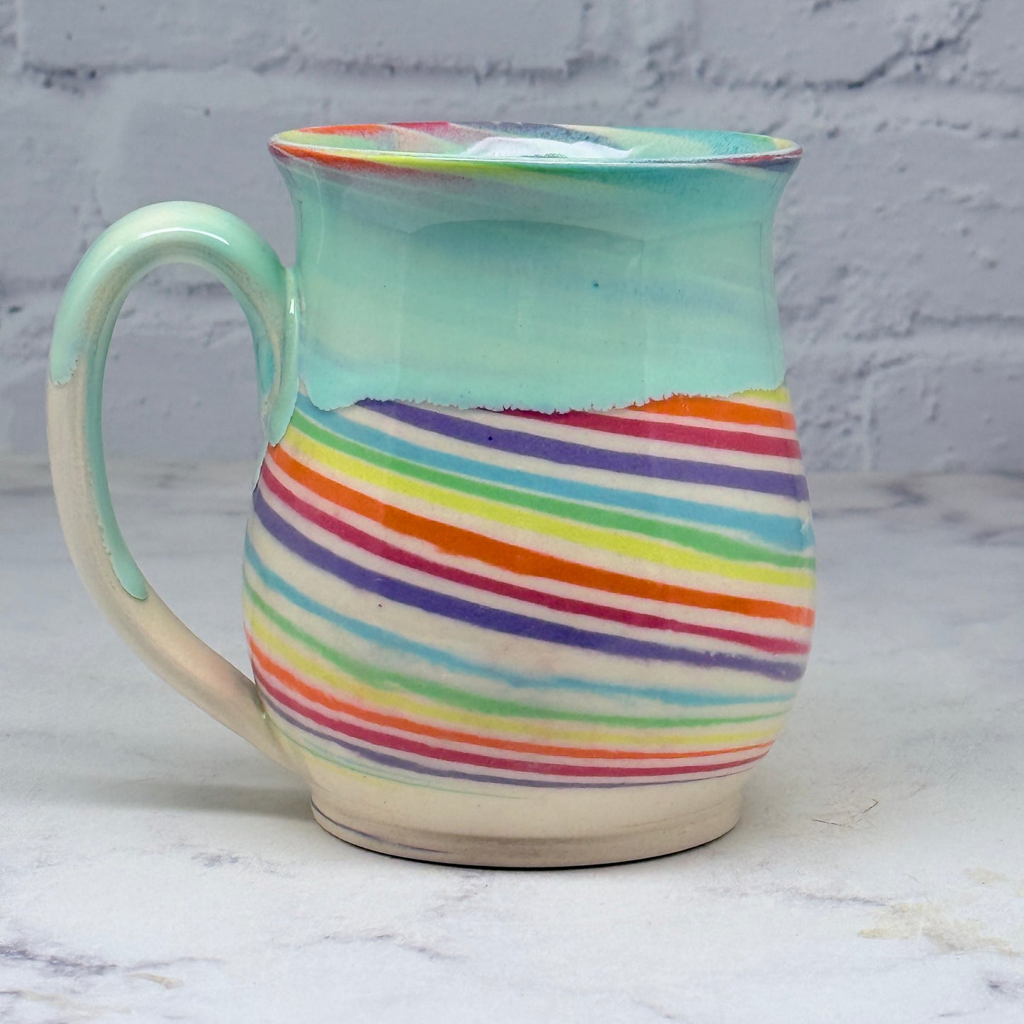 Turquoise Rainbow Mug 3
