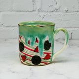 Green with Watermelons Marbled Mug 3