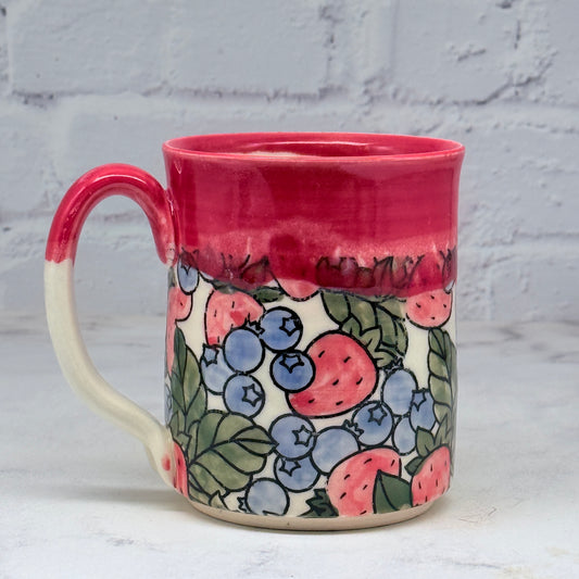 Red with Fruit Mug 3