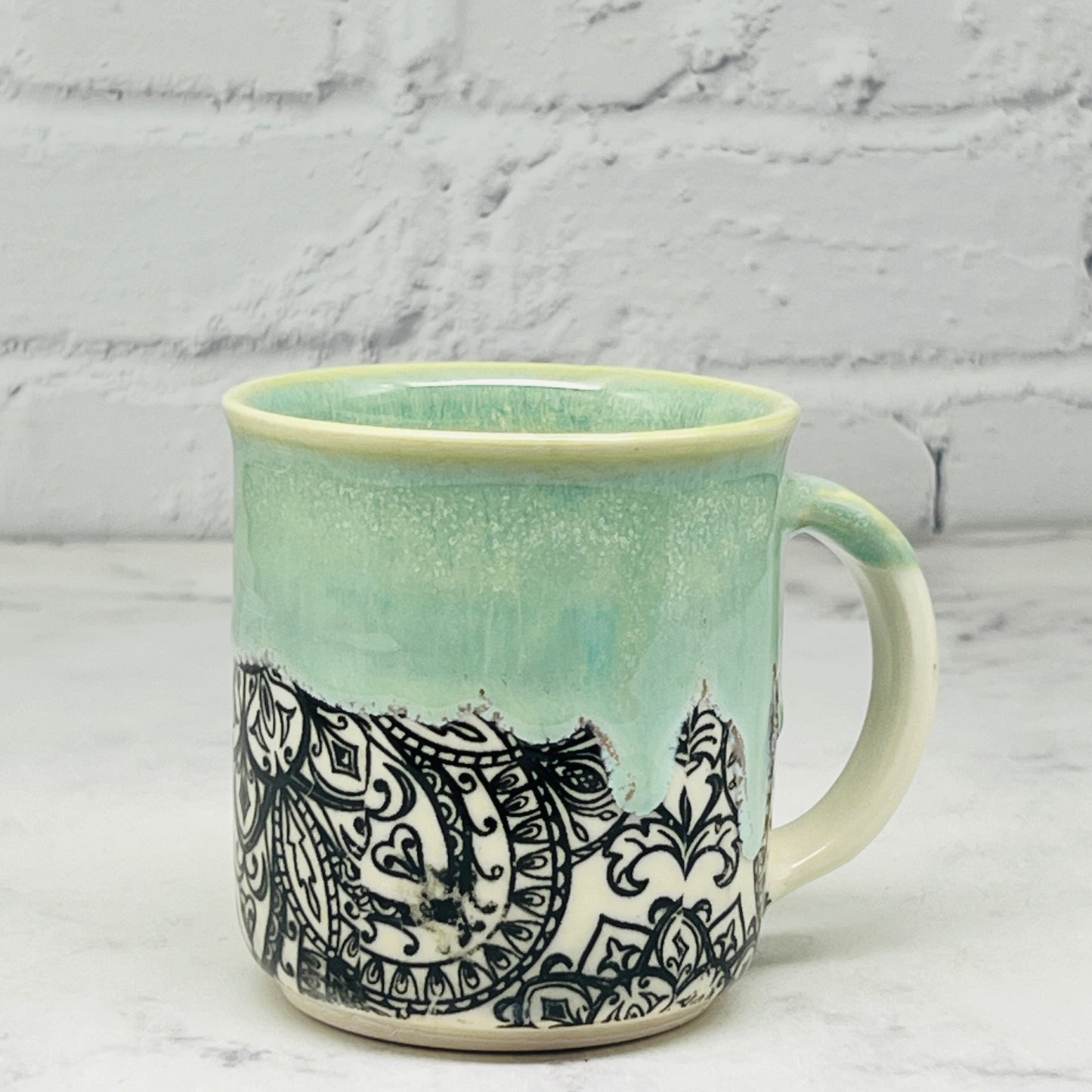 Green with Mandala Espresso Mug 2