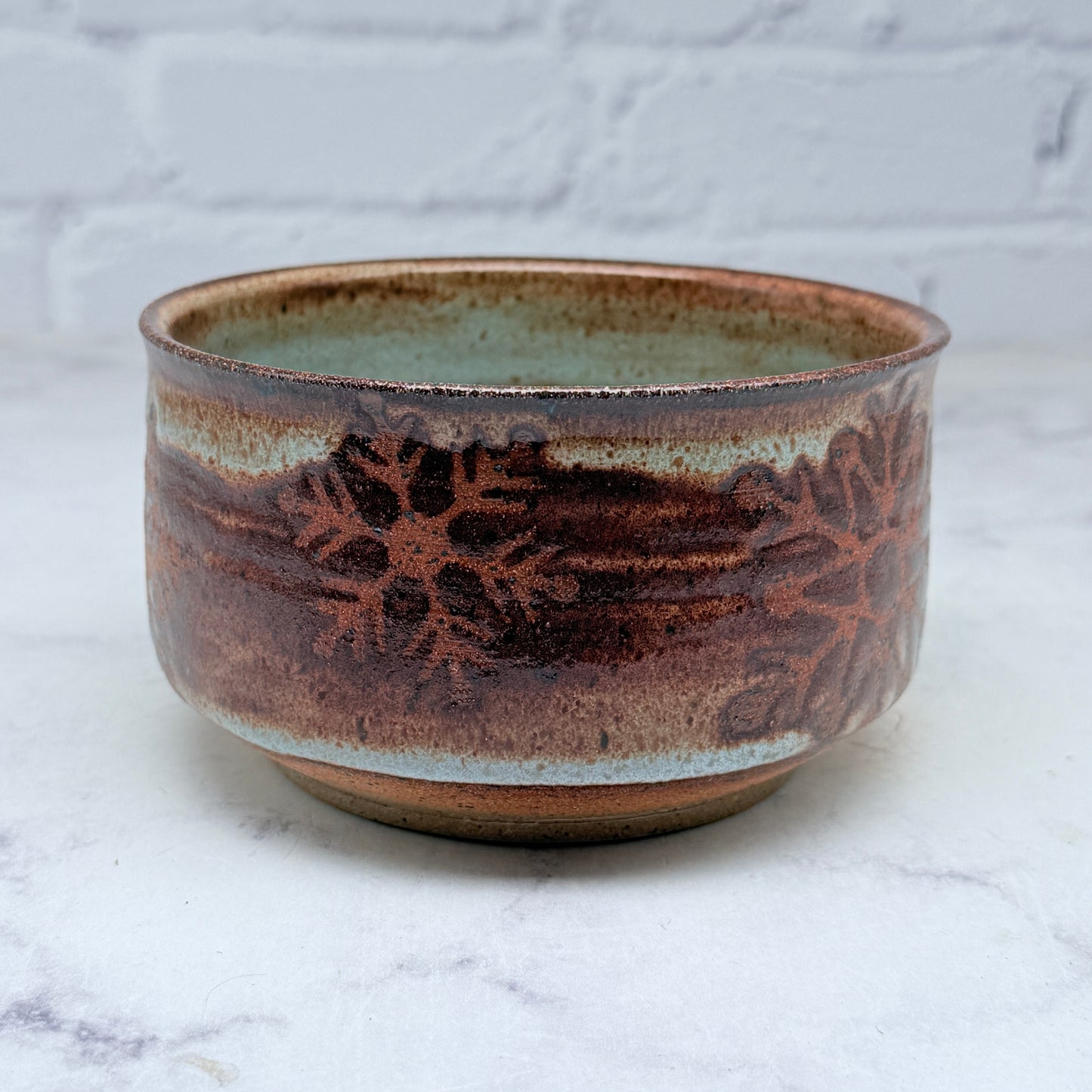 Light Blue with Snowflakes Small Bowl 1
