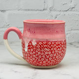 Pink with Red Flowers Mug 1