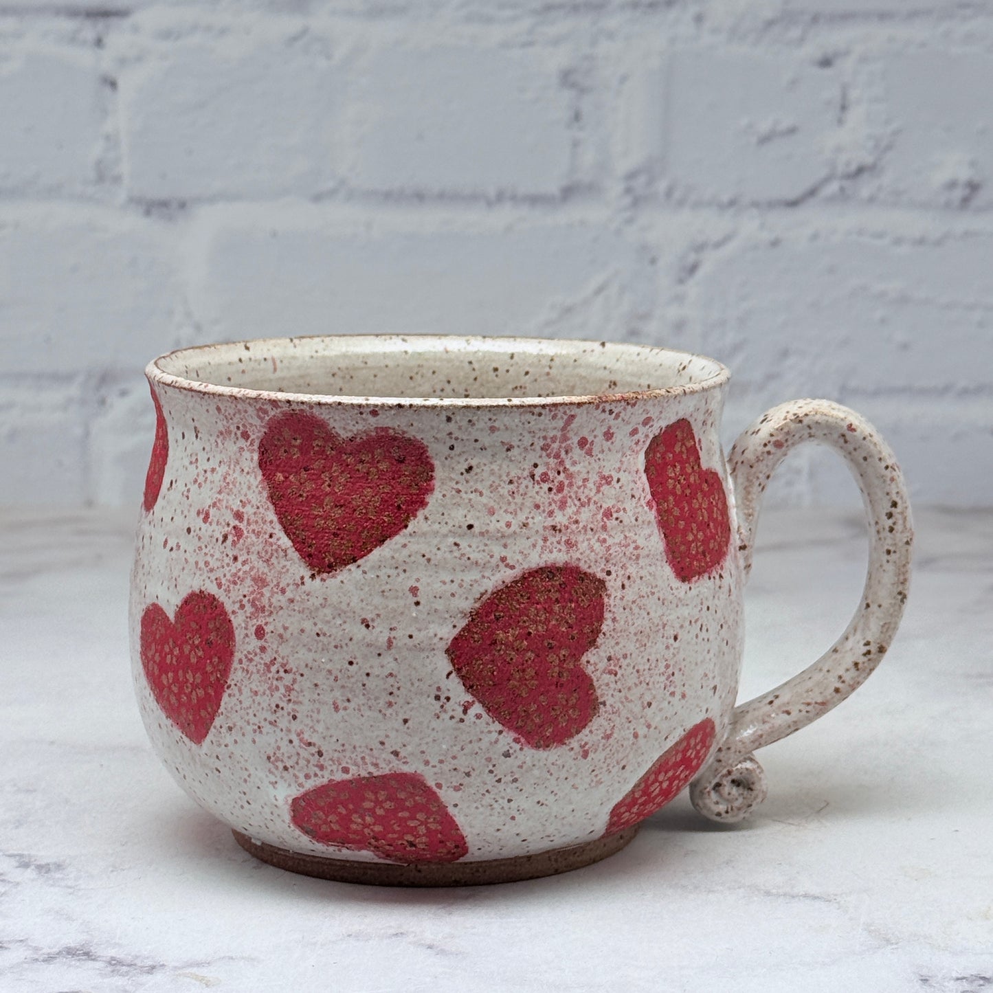 Red Hearts Cafe Mug 2