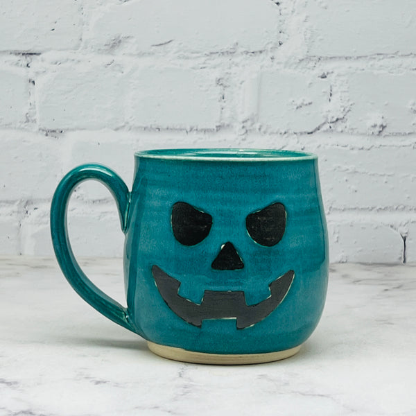 Teal Jack-o-Lantern Mug 2