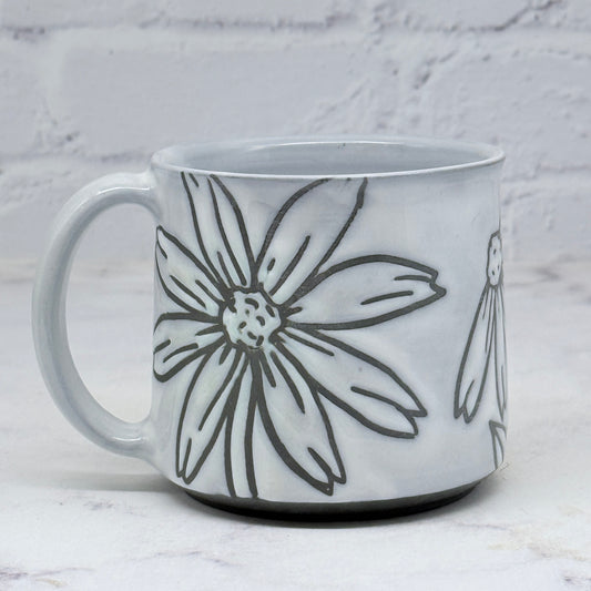 Coneflowers B&W Mug 3