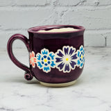 Purple with Flowers Teacup