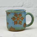 Blue Snowflakes Espresso Mug 2