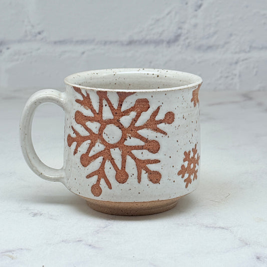 Speckled White with Snowflakes Espresso Mug 7