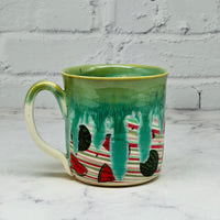 Green with Watermelons Marbled Mug 2