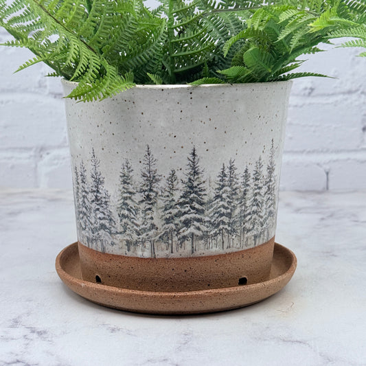 Snowy Pines Planter 1