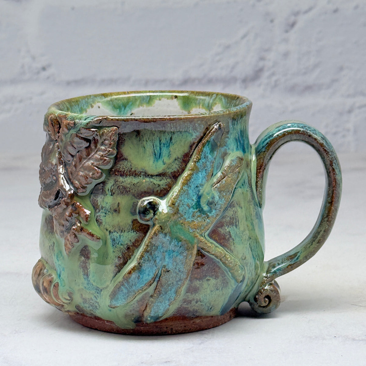 3-D Dragonflies & Ferns Teacup 2