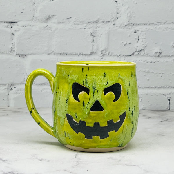 Green Jack-o-Lantern Mug 3