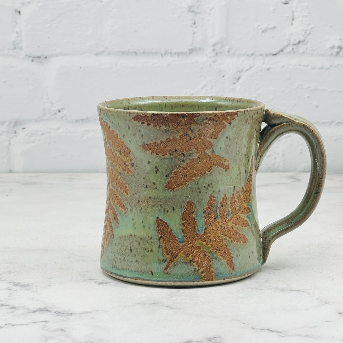 Speckled Green with Ferns Mug 1