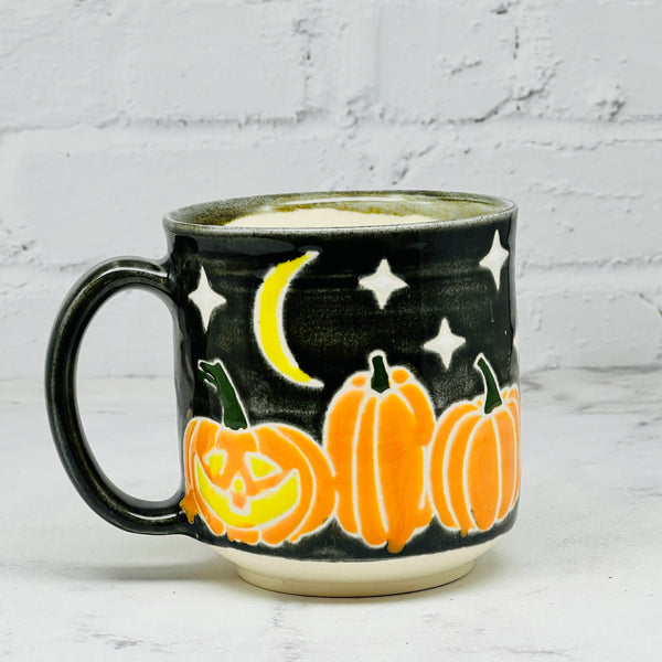 Black with Pumpkins Mug 2