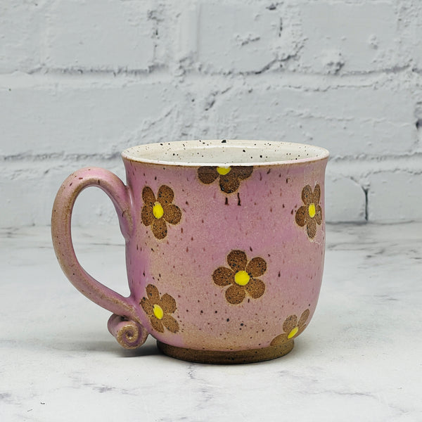 Purple with Daisies Teacup 2