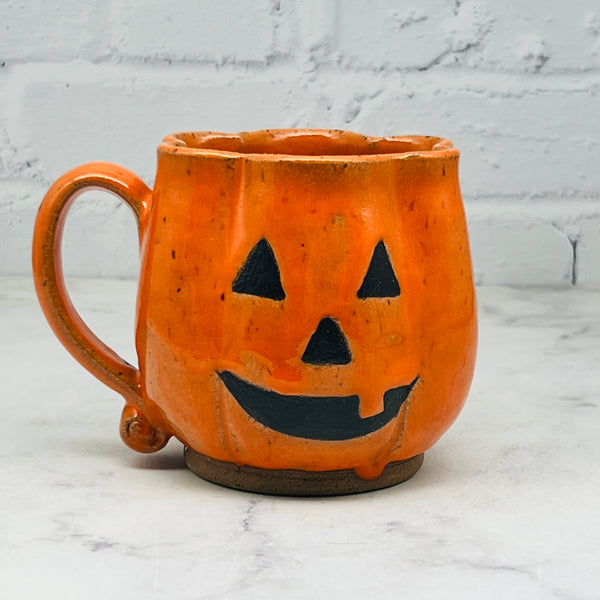 October Speckled Orange Jack-o-Lantern Mug Preorder