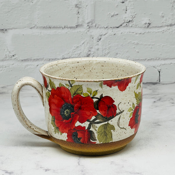 Red Poppies Soup Mug 2