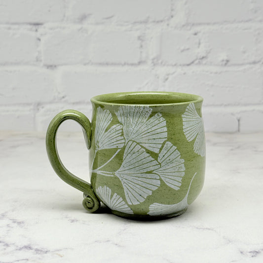 Green with White Gingko Teacup 3